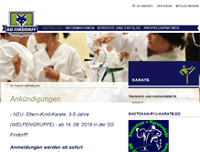 Tablet Screenshot of karate.sg-findorff.de